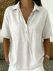 Short Sleeve Button Pullover Shirt – Solid Color Women’s Top by FitiqueFit