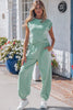 Racing Red Solid Color Cropped Tank Top and Jogger Pants Set by Wild and Free Boutique