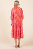 New Summer Tiered Printed Collared Neck Midi Dress For Women – Elegant and Versatile Dress with a Polished, Feminine Flair by Stevvex