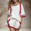 Women's Summer Contrast Color-Block Patchwork Shorts Set – 2-Piece by FitiqueFit