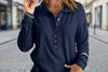 Women's Loose Fit Long Sleeve Knit Top – Button Detail, S–5XL by FitiqueFit