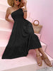 Smocked Single Shoulder Sleeveless Dress Stylish & Comfortable Summer Long Dress Lightweight Dress by Stevvex