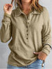 Women's Loose Fit Long Sleeve Knit Top – Button Detail, S–5XL by FitiqueFit