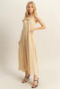 Knotted Detail Halter Neck Flowy Maxi Dress Elegant and Chic Halter Neck Dress with Flowy Maxi Length for Formal Events by Stevvex