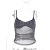 New Sexy Mesh Leopard-Print Fake Two-Piece Camisole Top by My Store