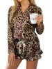 Women’s Milk Silk Leopard Print Pajama Set by FitiqueFit