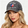 Texas Lone Star Embroidered Vintage Washed Baseball Cap – Adjustable Unisex Hat by FitiqueFit