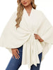 Solid Color Tie-Front Knit Cape Top by Wild and Free Boutique