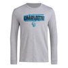 adidas Mens Long Sleeve Pre-Game T-Shirt Medium Grey Heather/Charlotte Fc Small by EasyOptionXY