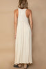 Sleeveless Back Zipper Front Slit Maxi Dress – Racerback Maxi Dress, Slit Detail Dress, Sleeveless Maxi Dress, Babydoll Silhouette Dress, Knit Maxi Dress, Front Slit Dress, Elegant Maxi Dress by Stevvex