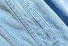 Women's Oversized Washed Denim Jacket – Hooded Loose Korean Style by FitiqueFit
