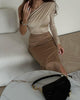 European And American Fashionable With Side-slit Solid Color Stretch Slim Skirt