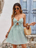 Women's Striped Printed Casual Vacation With Halter Dress by FitiqueFit