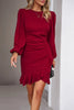 Elegant Black Ruffled Balloon Sleeve Mini Dress Luxury & Playful Statement Piece Simple Dress by Stevvex