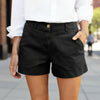 Women's High-Waisted Twill Cotton Bermuda Shorts by FitiqueFit
