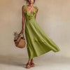 Sleeveless Ruffle Detail High-Waist Maxi Dress – 7 Colors, S–3XL by FitiqueFit
