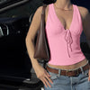 Women's Lace-up Vest Top by My Store