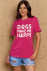 Simply Love Full Size DOGS MAKE ME HAPPY Graphic Cotton T-Shirt by Simply Love