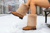 Women’s Chunky Heel Snow Boots – Warm Winter Anti-Slip Ankle Boots by FitiqueFit