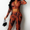 Ladies' Fashion Scale Printed Autumn Winter Pants Set by FitiqueFit