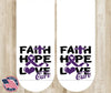 Faith, Hope, Love – White by Carolina Country Bling