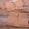 Fashion Beach Bikini Set Knitting Swimsuit Crochet Style Off Shoulder Bathing Handmade Tassels Bikini Bra Two Piece Beach Outfits For Women Crochet Tassels Hollow Out Bikini Bra Top Skirt Cover Up Dress by Stevvex