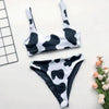Fashion Bikini Set Bikinis Stripes Lace Up String Two-Piece Swimsuit Mini Bikini Swimwear Padded Two Piece Triangle Bikini Set Summer Breathable Beach Swimsuits For Women by Stevvex