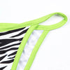 Fashion Bikini Set Bikinis Stripes Lace Up String Two-Piece Swimsuit Mini Bikini Swimwear Padded Two Piece Triangle Bikini Set Summer Breathable Beach Swimsuits For Women by Stevvex
