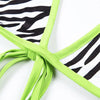 Fashion Bikini Set Bikinis Stripes Lace Up String Two-Piece Swimsuit Mini Bikini Swimwear Padded Two Piece Triangle Bikini Set Summer Breathable Beach Swimsuits For Women by Stevvex