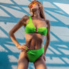 Modern Design Bikini Set One Shoulder Women's Swimsuits High Waist Bright Color Swimwear Women Rings Ribbed Bikinis Women's Ribbed O-Ring String Bikini Swimsuit Comfortable Swimwear by Stevvex