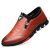 Fashion Black Men's Popular Casual Flat Shoes Outdoor Soft Soled Travel Sneakers Leather Business Non Slip Breathable Sneakers Loafers Comfort Walking Shoes For Business Work Office by Stevvex
