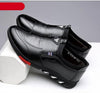 Fashion Black Men's Popular Casual Flat Shoes Outdoor Soft Soled Travel Sneakers Leather Business Non Slip Breathable Sneakers Loafers Comfort Walking Shoes For Business Work Office by Stevvex