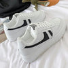 Fashion Flats Womans Sneakers Casual Breathable Vulcanized Shoes Lace Up Woman Comfort Walking White Round Head Platform Casual Sports Cute Fashion Walking School Sneakers by Stevvex