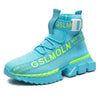 Fashion Flying Woven Sock Mens High Top Sneakers Men Non-slip Shoes Casual Shoes Running Modern Shoes Non Slip Athletic Tennis Walking Type Sneakers Hip Hop Style by Stevvex