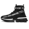 Fashion Flying Woven Sock Mens High Top Sneakers Men Non-slip Shoes Casual Shoes Running Modern Shoes Non Slip Athletic Tennis Walking Type Sneakers Hip Hop Style by Stevvex