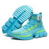 Fashion Flying Woven Sock Mens High Top Sneakers Men Non-slip Shoes Casual Shoes Running Modern Shoes Non Slip Athletic Tennis Walking Type Sneakers Hip Hop Style by Stevvex