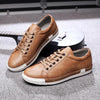 Fashion Leather Mens Shoes Soft High Quality Mens Casual Shoes Flat Footwear Classic Black White Men Fashion Walking Shoes Comfortable Modern Design by Stevvex