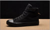 Fashion New Mens Light Breathable Canvas Casual Black White High Top Solid Color Sneakers Shoes Vulcanized Mens Sports Walking Jogging Non Slip Athletic Sneakers by Stevvex