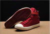 Fashion New Mens Light Breathable Canvas Casual Black White High Top Solid Color Sneakers Shoes Vulcanized Mens Sports Walking Jogging Non Slip Athletic Sneakers by Stevvex