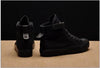Fashion New Mens Light Breathable Canvas Casual Black White High Top Solid Color Sneakers Shoes Vulcanized Mens Sports Walking Jogging Non Slip Athletic Sneakers by Stevvex