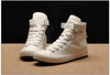 Fashion New Mens Light Breathable Canvas Casual Black White High Top Solid Color Sneakers Shoes Vulcanized Mens Sports Walking Jogging Non Slip Athletic Sneakers by Stevvex