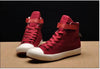 Fashion New Mens Light Breathable Canvas Casual Black White High Top Solid Color Sneakers Shoes Vulcanized Mens Sports Walking Jogging Non Slip Athletic Sneakers by Stevvex