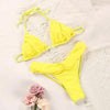 Fashion Swimwear Women Bikini Sets Women Lace Up Two Piece String Bikinis Beach Swimsuit Triangle Bathing Suit Side Tie Swimwear String Swimming Suit For Women Bathing Suit Micro Halter String Triangle Bikini by Stevvex