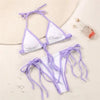Fashion Swimwear Women Bikini Sets Women Lace Up Two Piece String Bikinis Beach Swimsuit Triangle Bathing Suit Side Tie Swimwear String Swimming Suit For Women Bathing Suit Micro Halter String Triangle Bikini by Stevvex