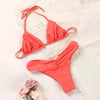 Fashion Swimwear Women Bikini Sets Women Lace Up Two Piece String Bikinis Beach Swimsuit Triangle Bathing Suit Side Tie Swimwear String Swimming Suit For Women Bathing Suit Micro Halter String Triangle Bikini by Stevvex