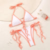 Fashion Swimwear Women Bikini Sets Women Lace Up Two Piece String Bikinis Beach Swimsuit Triangle Bathing Suit Side Tie Swimwear String Swimming Suit For Women Bathing Suit Micro Halter String Triangle Bikini by Stevvex