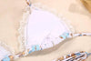 Fashion Swimwear Women Bikini Sets Women Lace Up Two Piece String Bikinis Beach Swimsuit Triangle Bathing Suit Side Tie Swimwear String Swimming Suit For Women Bathing Suit Micro Halter String Triangle Bikini by Stevvex