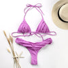Fashion Swimwear Women Bikini Sets Women Lace Up Two Piece String Bikinis Beach Swimsuit Triangle Bathing Suit Side Tie Swimwear String Swimming Suit For Women Bathing Suit Micro Halter String Triangle Bikini by Stevvex