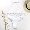 Fashion Swimwear Women Bikini Sets Women Lace Up Two Piece String Bikinis Beach Swimsuit Triangle Bathing Suit Side Tie Swimwear String Swimming Suit For Women Bathing Suit Micro Halter String Triangle Bikini by Stevvex