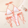 Fashion Swimwear Women Bikini Sets Women Lace Up Two Piece String Bikinis Beach Swimsuit Triangle Bathing Suit Side Tie Swimwear String Swimming Suit For Women Bathing Suit Micro Halter String Triangle Bikini by Stevvex